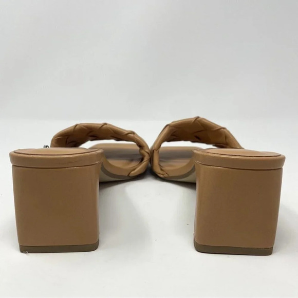 Soda Woven Heeled Backless Braided Square Toe Slip On Block Heel Sandals Sz 6 - Picture 6 of 8